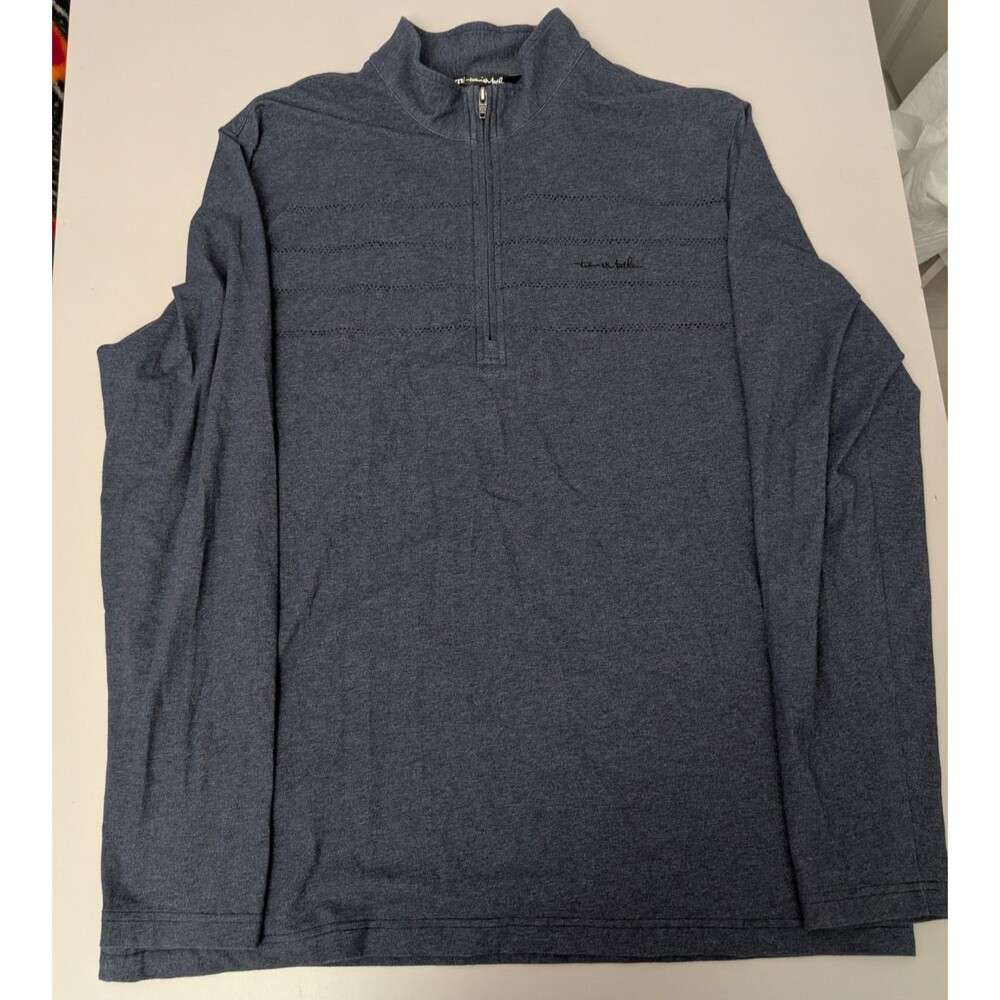 Travis Mathew Navy Blue 1/4 Zip Pullover Windbreaker Men's Size XL Golf Casual